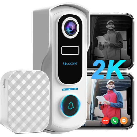 2K Wireless Video Doorbell with Chime-1